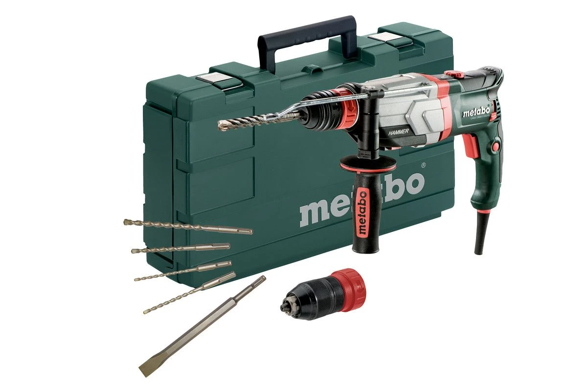 Metabo UHEV 2860-2 Quick Set SDS-plus Combihamer Incl. 5 Delig Boor- En Beitelset In Koffer - 1100W - 3.4J - 600713850