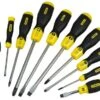 Stanley 2-65-005 10-delige Cushiongrip Schroevendraaierset - PH/S