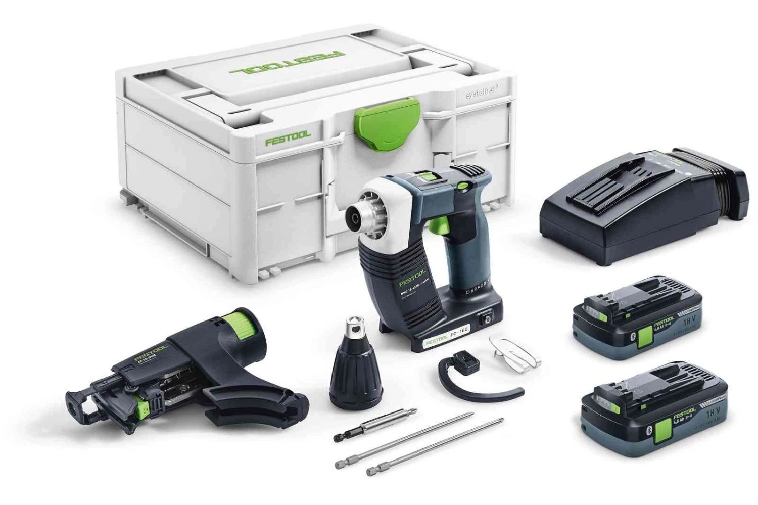 Festool DURADRIVE DWC 18-4500 HPC4,0 I-Plus 18V Li-Ion Bandschroefmachine Set (2x 4,0Ah) In Systainer - 14Nm - Koolborstelloos - 576502 - Afbeelding 5