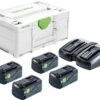 Festool SYS 18V 4x5,0/TCL 6 DUO Energieset (4x 5,0Ah) In Systainer - 577709
