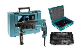 Makita HR2470 SET SDS-plus Combihamer In Koffer - 780W - 2,4J + B-52059 / B-53877 17 Delige SDS-plus Boor / Beitel Set In Mbox