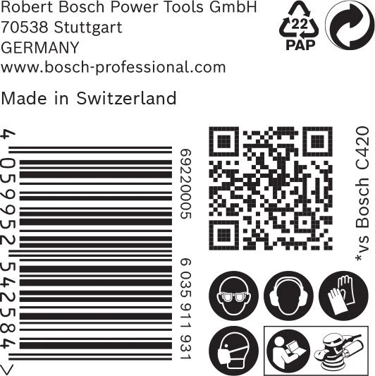 Bosch 2608900920 EXPERT Schuurvel C470 Best For Wood And Paint - 150mm - K100 - 6 Gaten (50st) - Afbeelding 3