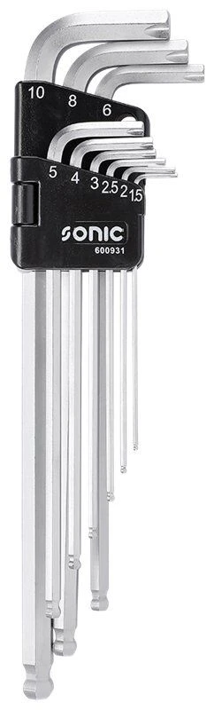 Sonic 600931 Stiftsleutelset Binnenzeskant - Magneet - 9 Delig
