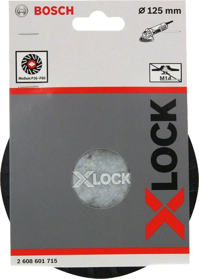 Bosch 2608601715 X-Lock Steunschijf Voor Fiberschijven - Medium - 125mm