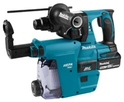 Makita DHR242RTJW 18V Li-Ion SDS-Plus Accu Combihamer Incl. Stofafzuiging Set (2x 5,0Ah) In Mbox - 24mm - Koolborstelloos